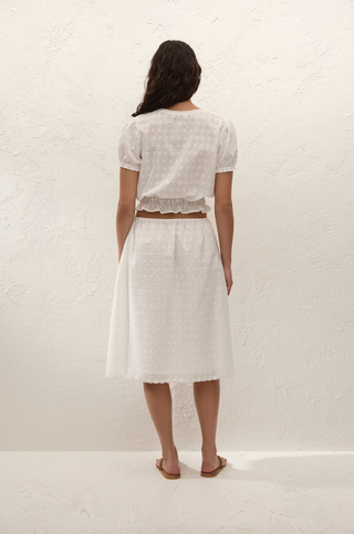 Faithfull Santana Top - Lucy Broderie White