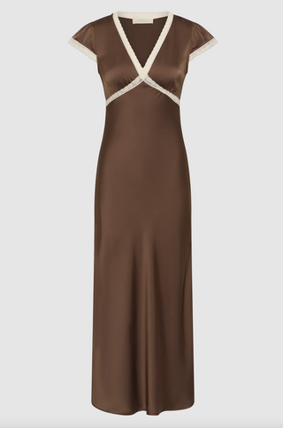 Faithfull Elvira Midi Dress - Chocolate Lace