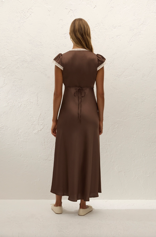 Faithfull Elvira Midi Dress - Chocolate Lace