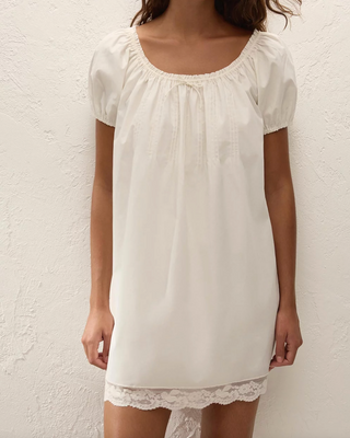 Faithfull Conca Mini Dress - Mia Lace Ivory