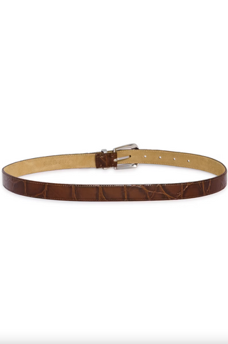 Gestuz Suva Patent Belt - Dark Brown Croco