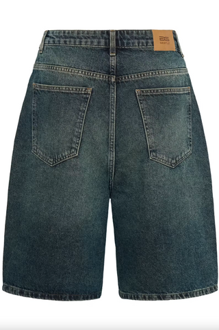 Gestuz Susara HW Shorts - Blue/Green Wash
