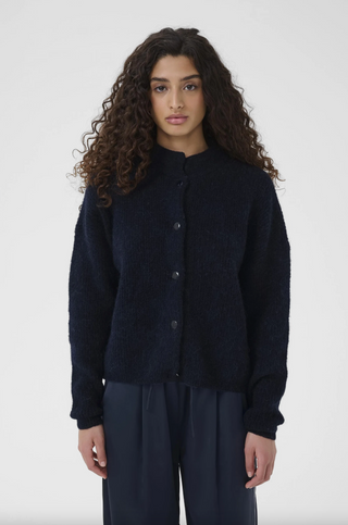 Gestuz Alpha Short Cardigan - Navy Melange