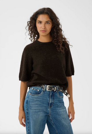 Gestuz Alpha SS Tee - Ganache Melange