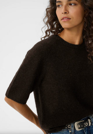 Gestuz Alpha SS Tee - Ganache Melange