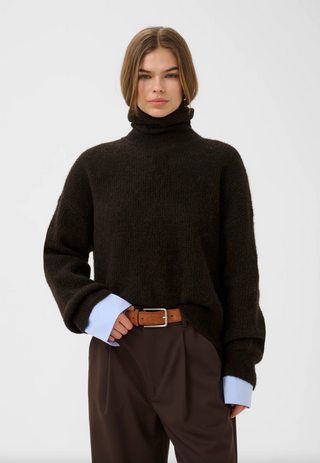 Gestuz Alpha Rollneck - Ganache Melange
