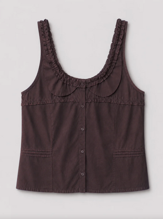 Deiji Studio Frills Top - Toast
