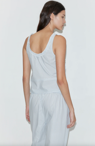 Deiji Studio Frills Top - Mist Stripe