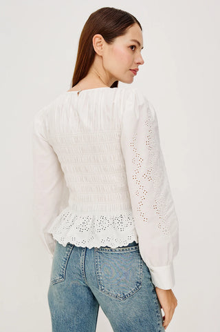 Rails Tabi Top - White Embroidery