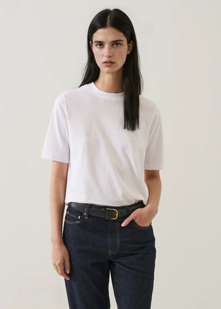 Patrick Assaraf Organic Cotton Relaxed Crew - White