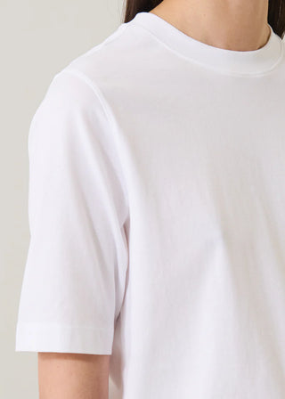 Patrick Assaraf Organic Cotton Relaxed Crew - White
