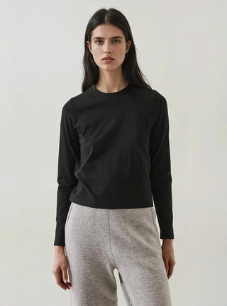 Patrick Long Sleeve Iconic Pima Stretch Baby Tee - Black
