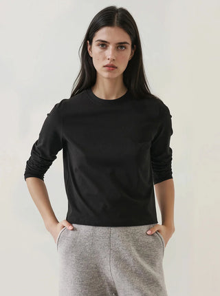 Patrick Long Sleeve Iconic Pima Stretch Baby Tee - Black