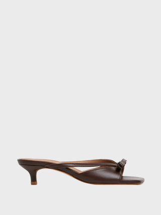 Flattered Jordan Leather Heel in Chocolate