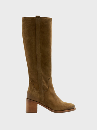 Sister x Soeur Margo Tall Boot in Taupe Suede