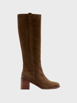 Sister x Soeur Margo Tall Boot in Brown Suede