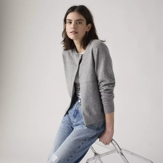Levi's Crewneck Cardigan - Dark Heather Grey
