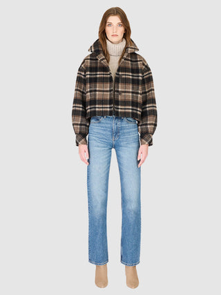 HiSO Zoey Jacket in Brown Plaid