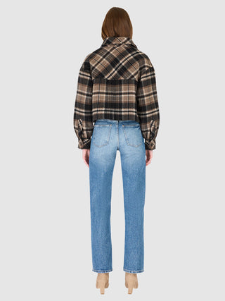 HiSO Zoey Jacket in Brown Plaid