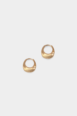 Kara Yoo Baby Hazel Hoops - Gold Plated Brass