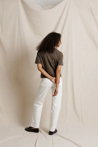 Perfectwhitetee Atlas Crewneck Tee - Dark Olive
