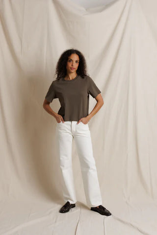 Perfectwhitetee Atlas Crewneck Tee - Dark Olive