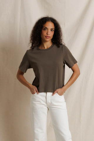 Perfectwhitetee Atlas Crewneck Tee - Dark Olive
