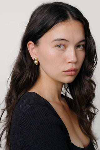 Kara Yoo Willa Studs Gold Plated Brass