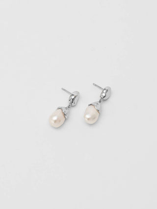 Wolf Circus Pearl Drop Earring in Sterling Silver