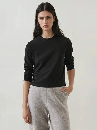 Patrick Long Sleeve Iconic Pima Stretch Baby Tee - Black