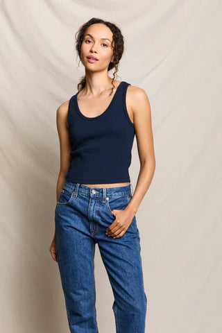 Perfectwhitetee Blondie Tank - Navy