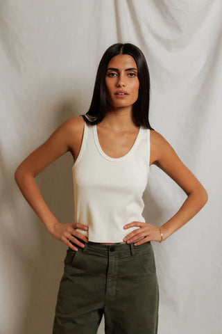 Perfectwhitetee Blondie Tank - Bright Ivory