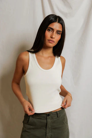 Perfectwhitetee Blondie Tank - Bright Ivory