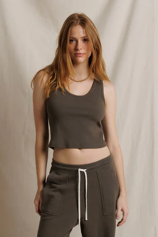 Perfectwhitetee Blondie Tank - Dark Olive