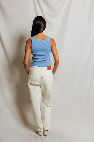 Perfectwhitetee Blondie Tank - Pacific Blue