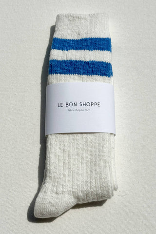 Le Bon Shoppe Cottage Varsity Socks - White Varsity