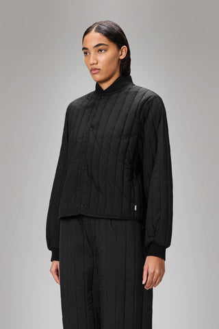 Rains Banja Liner Bomber W Jacket in Black