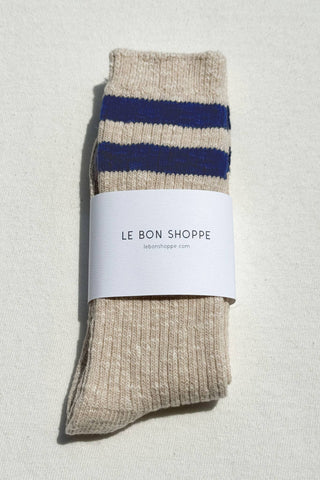Le Bon Shoppe Cottage Varsity Socks - Oatmeal Varsity
