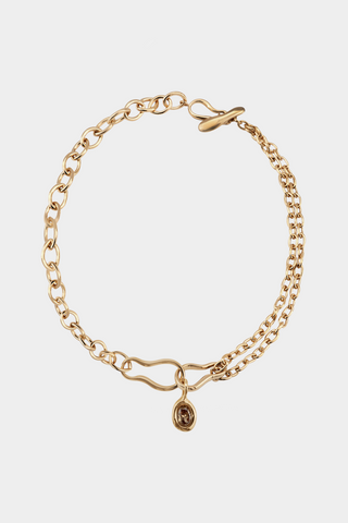 Kara Yoo Ramona Necklace + Ami Charm - Butter / Gold Plated Brass