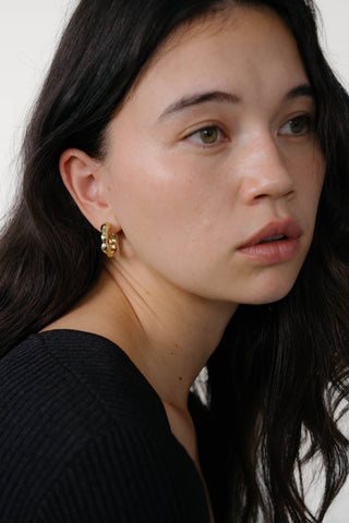 Kara Yoo Medium Lara Hoops Sterling Silver