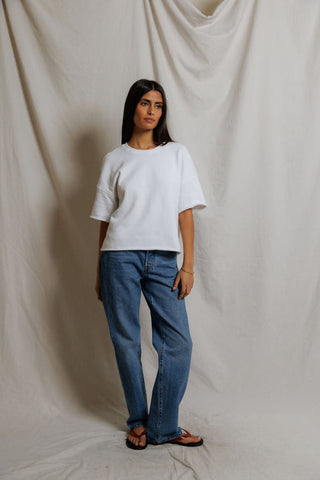 PerfectWhiteTee Ezra Sweatshirt - White