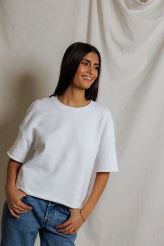 PerfectWhiteTee Ezra Sweatshirt - White