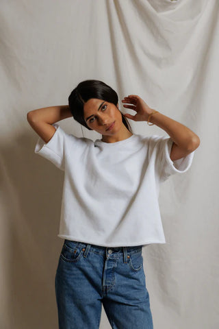 PerfectWhiteTee Ezra Sweatshirt - White