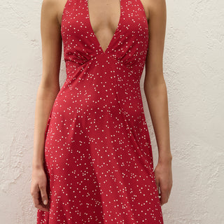 Faithfull Jennah Midi Dress - Linnea Dot Rosso