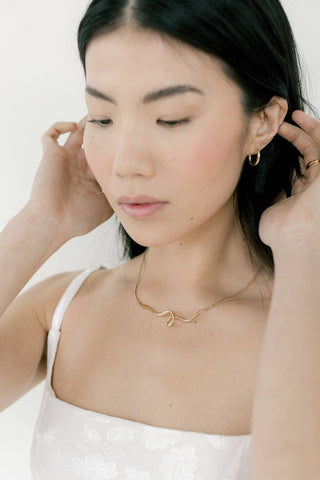 Kara Yoo Maeva Necklace Gold Plated Brass