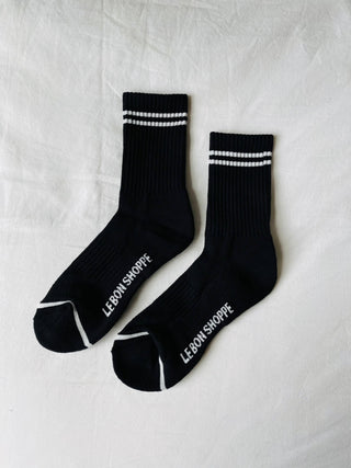 Boyfriend Socks (wholesale): Classic White