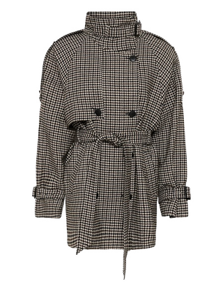 Gestuz Gzavic Midi HT Jacket in Brown/Green Houndstooth