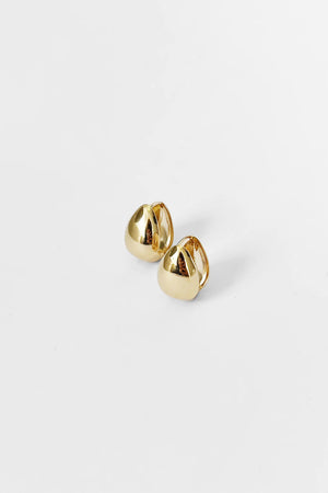 Kara Yoo Gold Almond Huggie Hoops