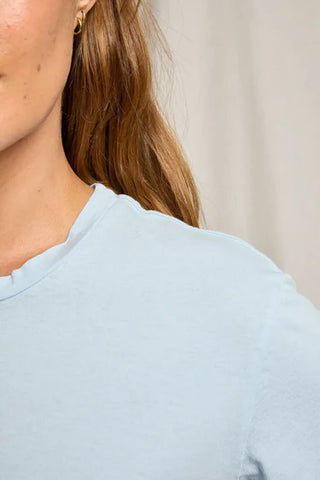 Perfectwhitetee Harley Cotton SS Boxy Crew Tee - Powder Blue