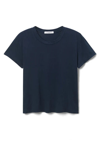 Perfectwhitetee Harley Cotton SS Boxy Crew Tee - Navy